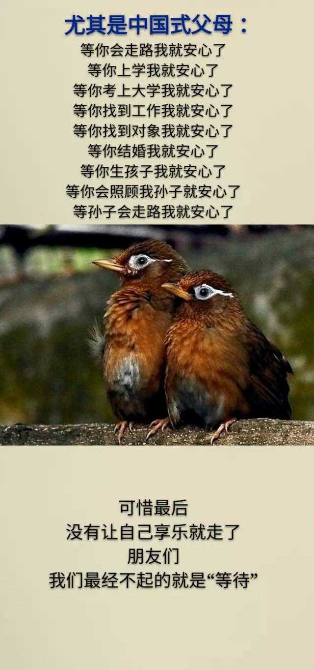 今日等明日，今年盼明年，日过日年过年，人生还有几日经得起等？