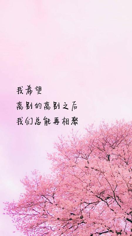 八个句子，我希望，离别之后能相聚